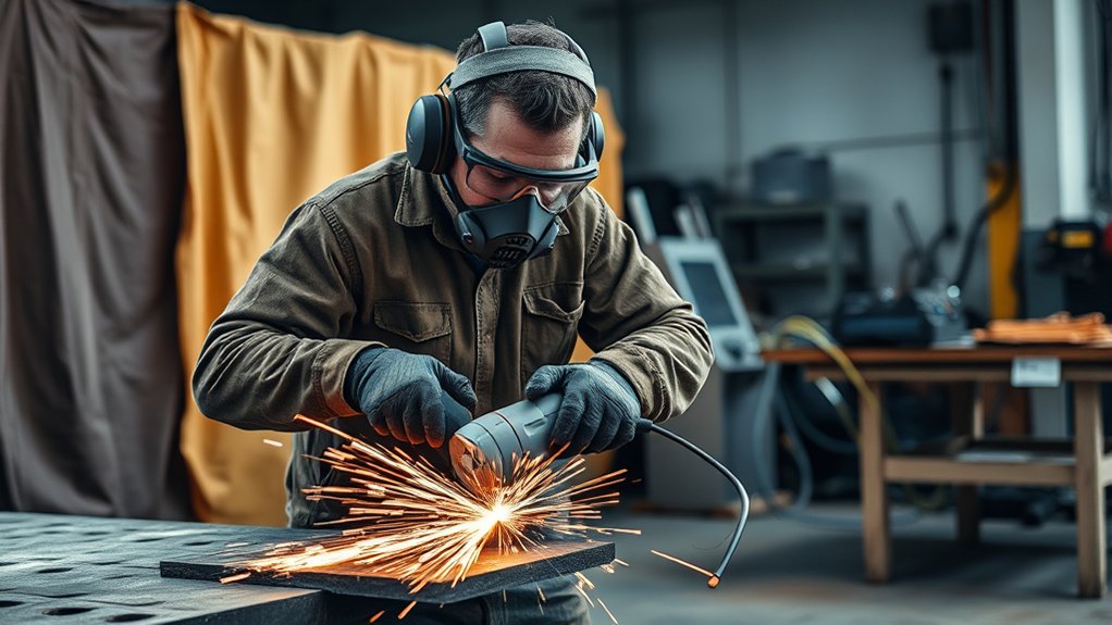proper ppe for angle grinding