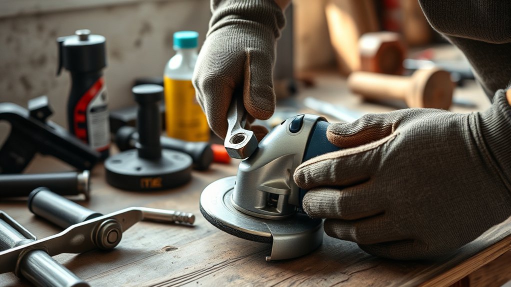 removing stuck grinder discs