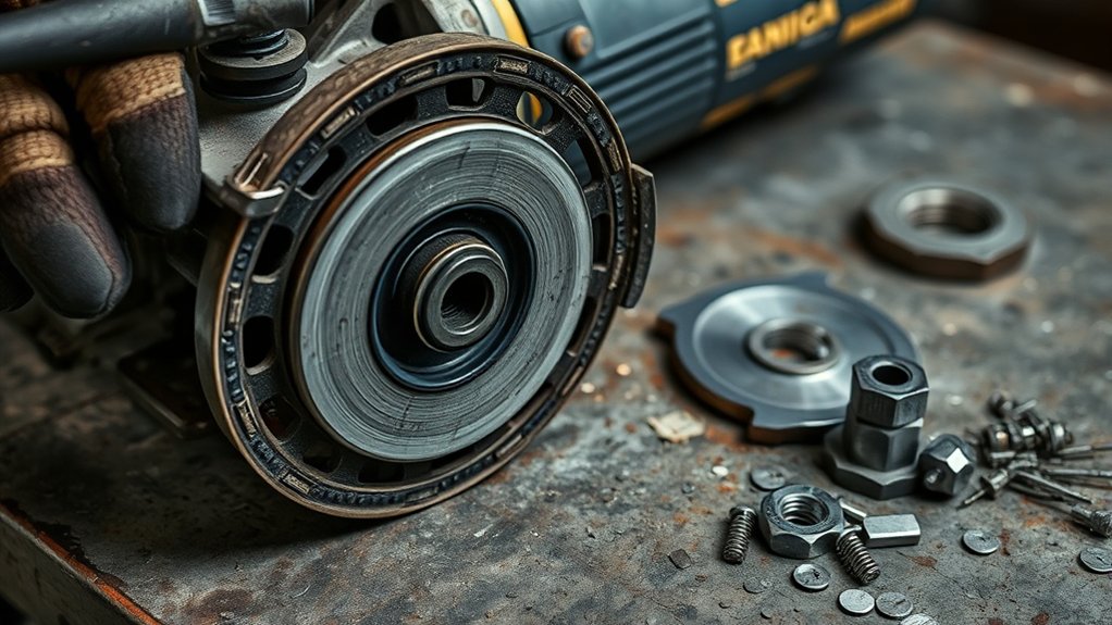 replace worn angle grinder parts