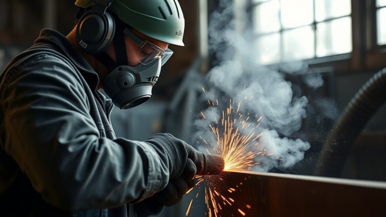 respirator use for grinding