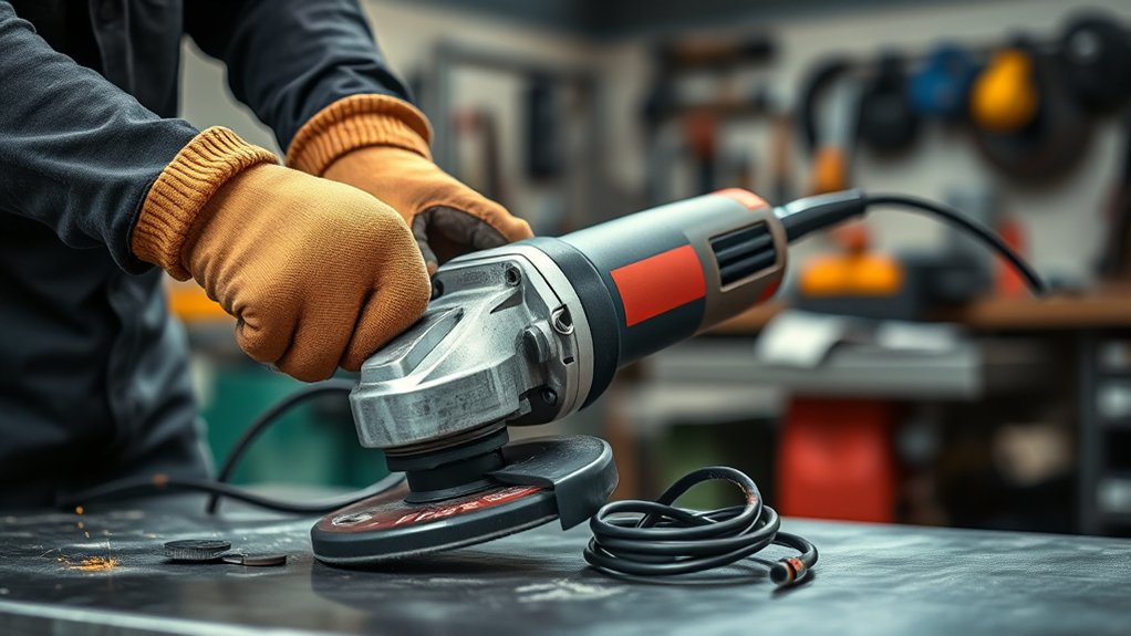 safe angle grinder shutdown