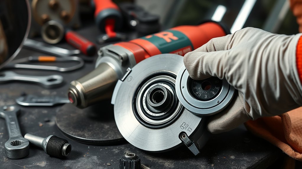 secure grinder disc installation