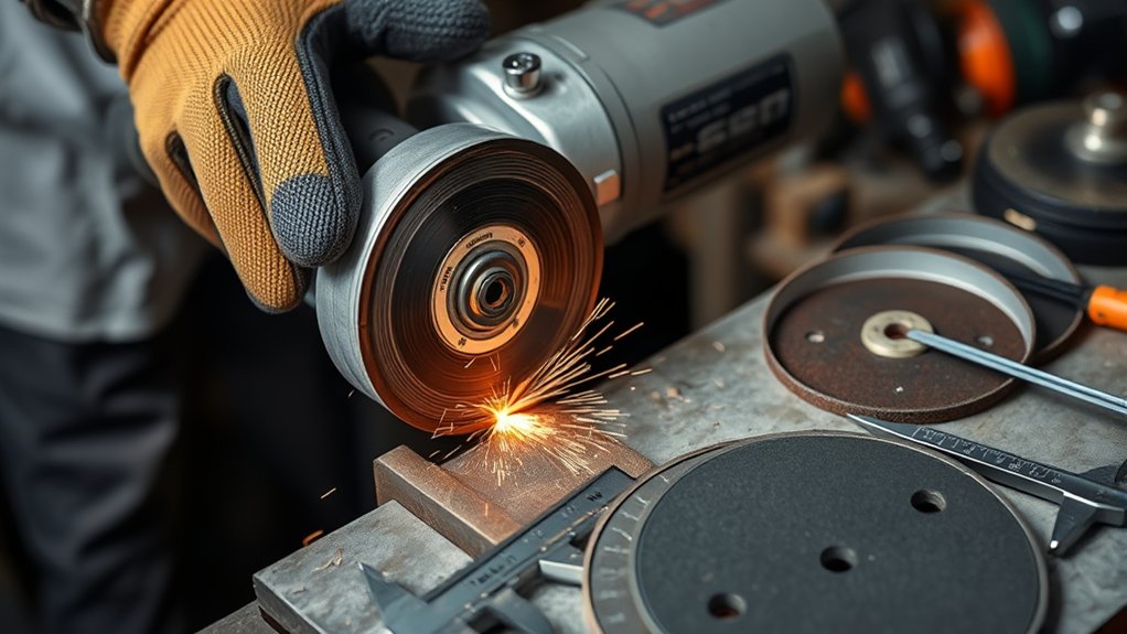 select appropriate grinding disc