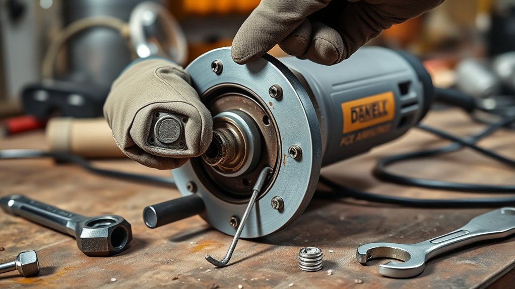 spindle lock safety mechanism