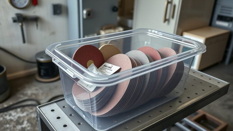 store abrasive discs safely