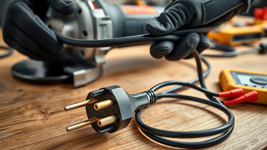 test angle grinder cord safety