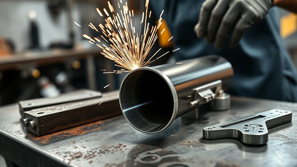 angle tubing for exhaust