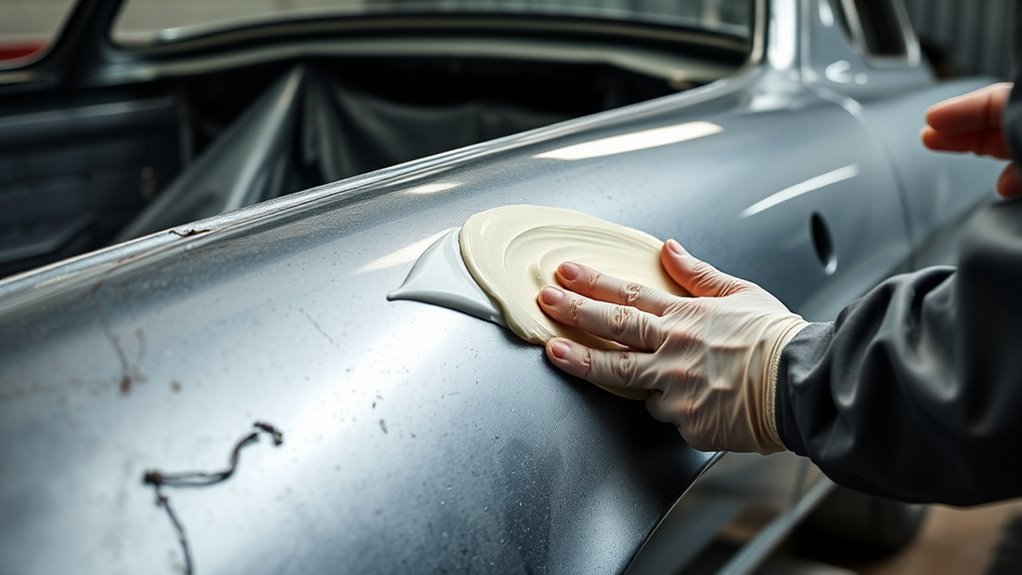 applying filler to welds