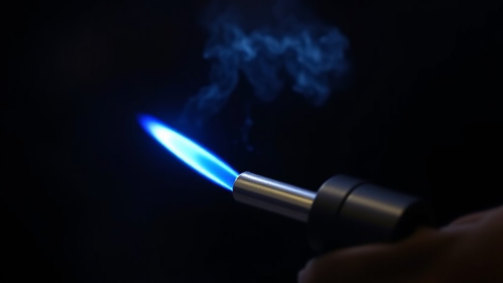 balanced oxyacetylene combustion flame