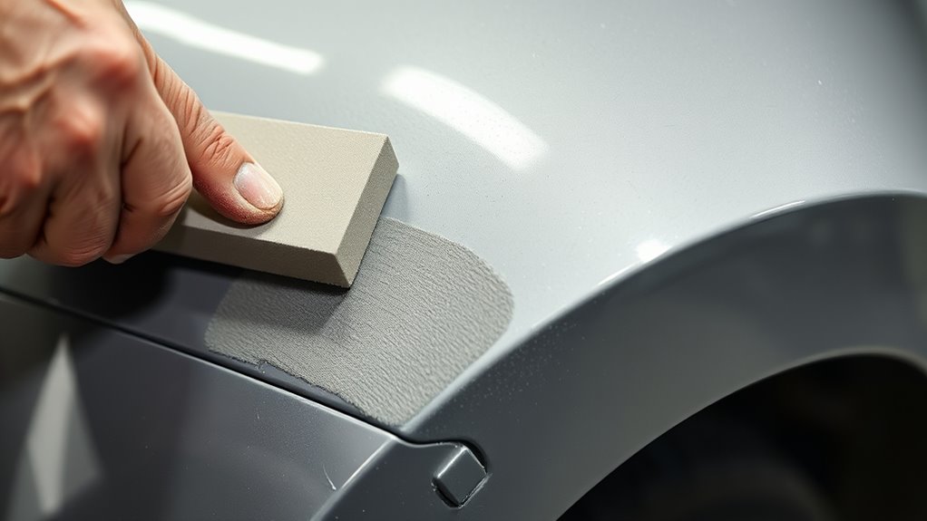 block sanding for filler