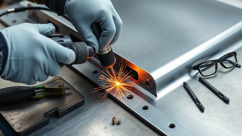 careful spot weld removal