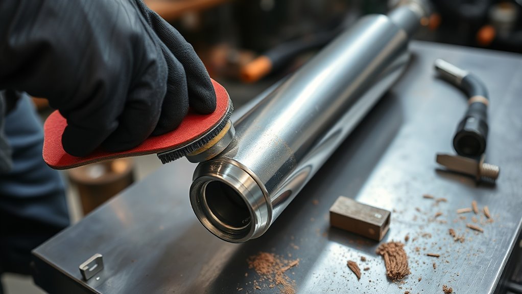 clean pipe and bung thoroughly