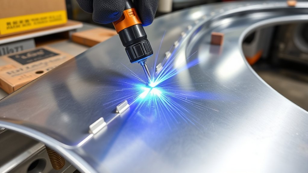 controlled tack and stitch welding