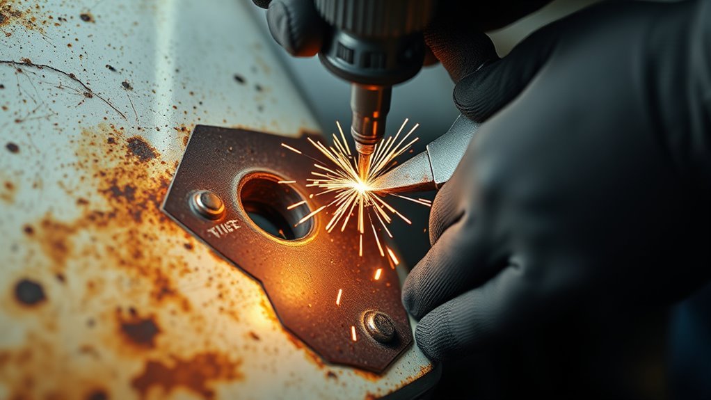 drilling spot welds technique