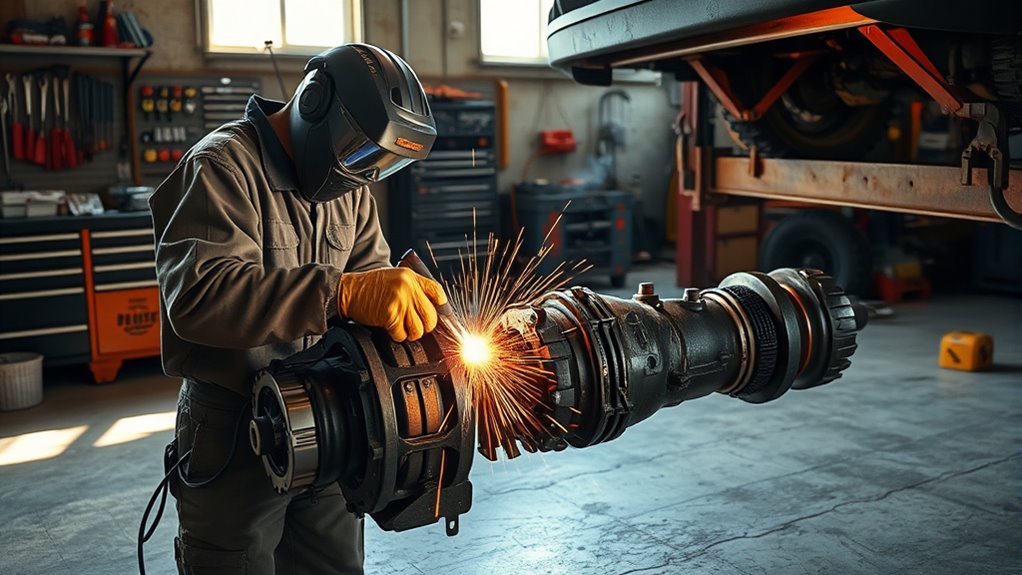 driving with welded differential