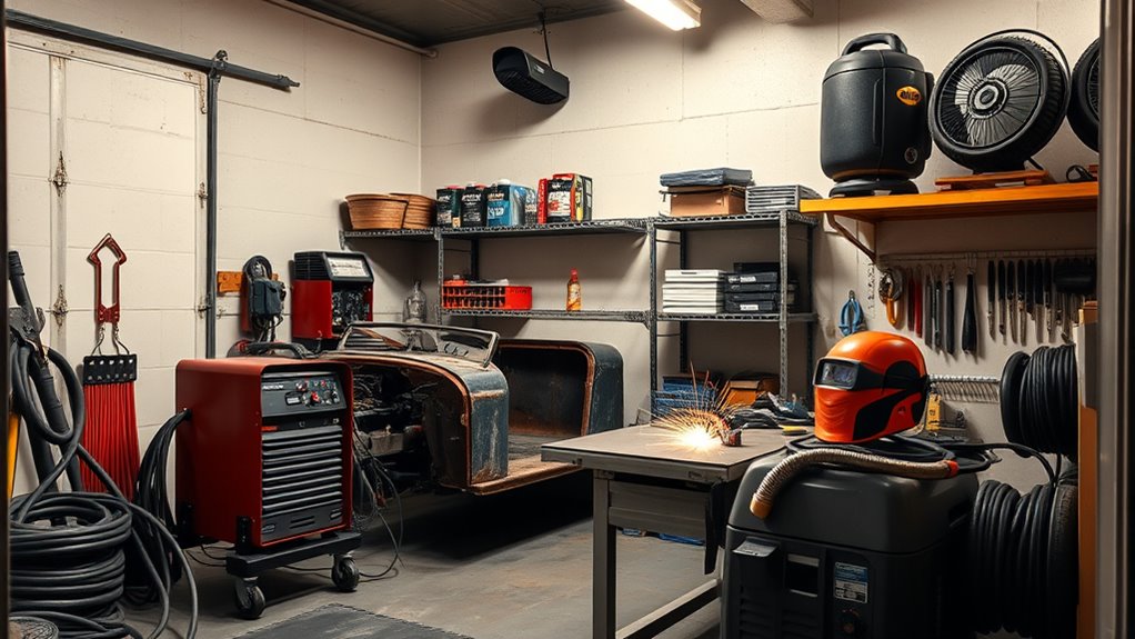 efficient garage welding setup