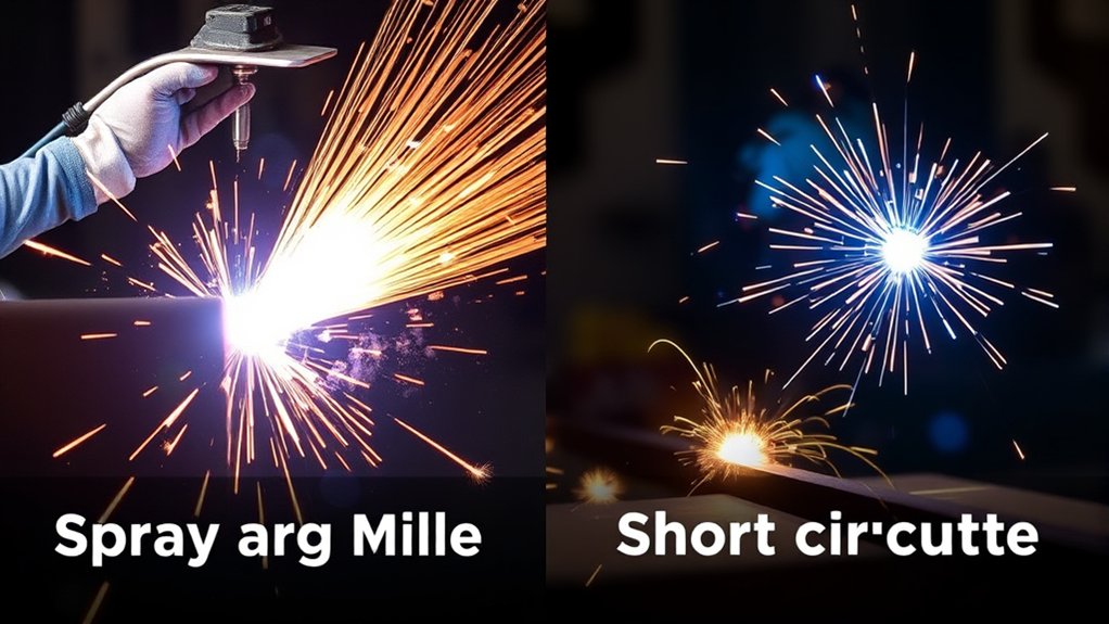efficient spray arc welding