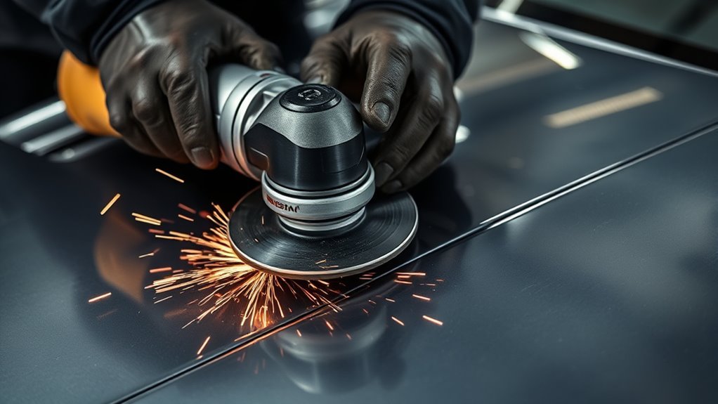 flush grinding welds technique