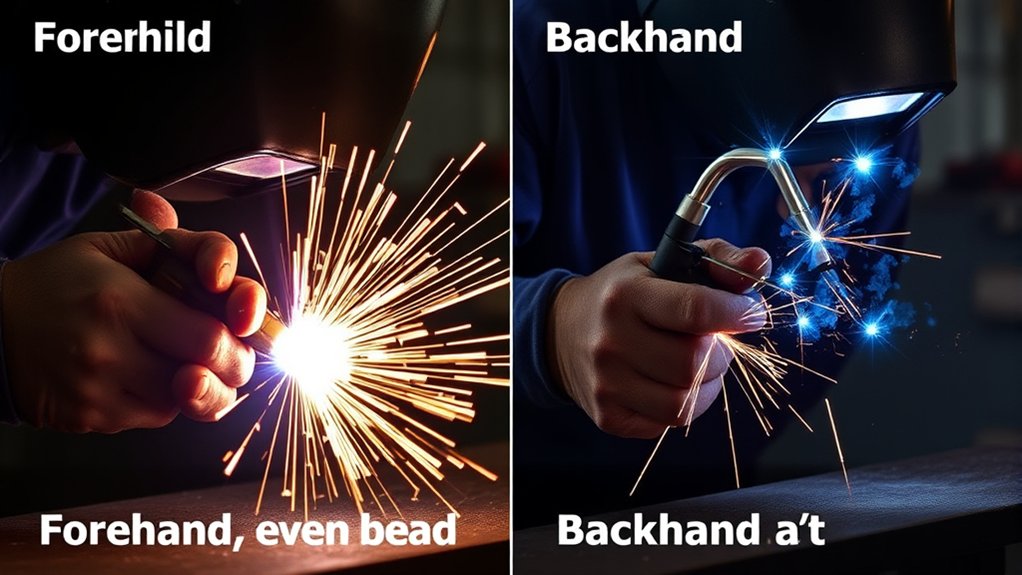 forehand vs backhand welding