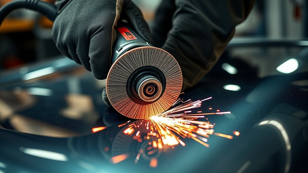 grinding automotive welds efficiently