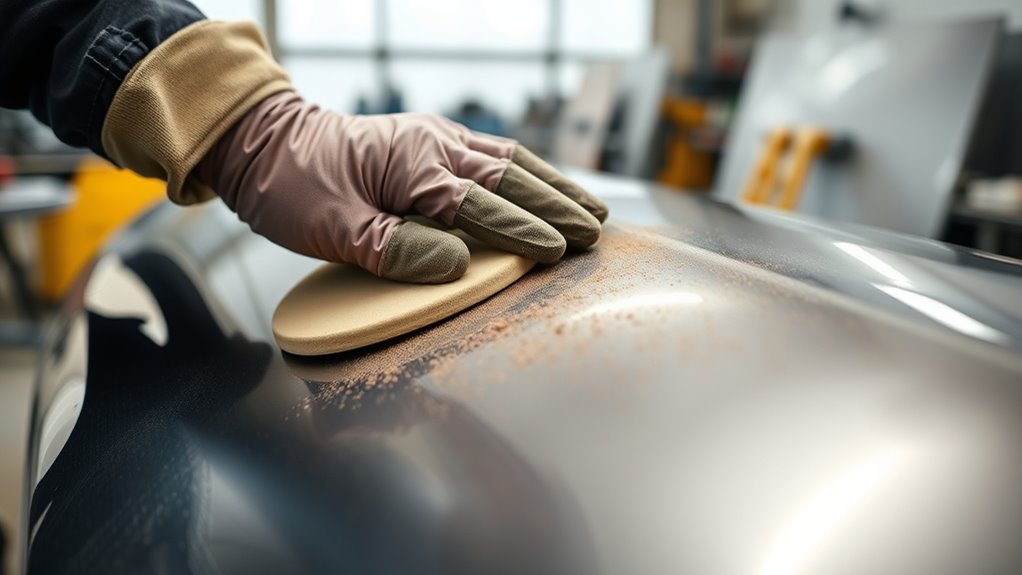 guide coat reveals imperfections