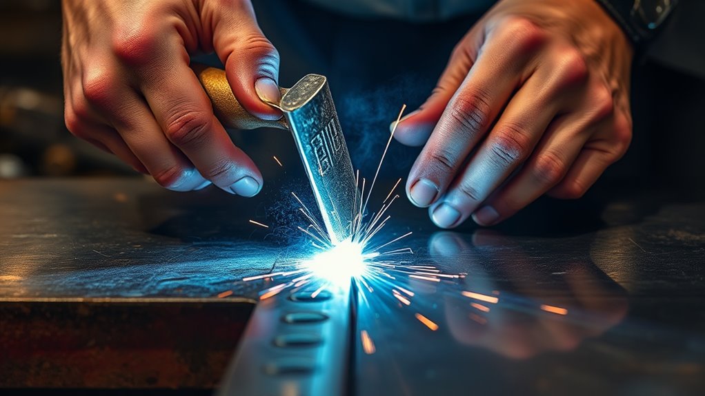 hammer weld seam methodically