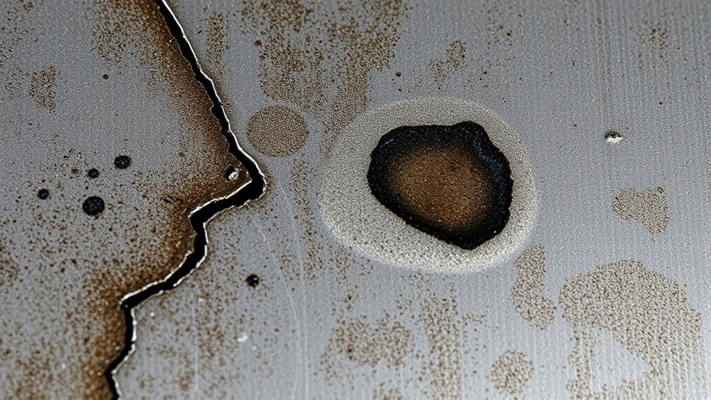 identify cracks and burn through