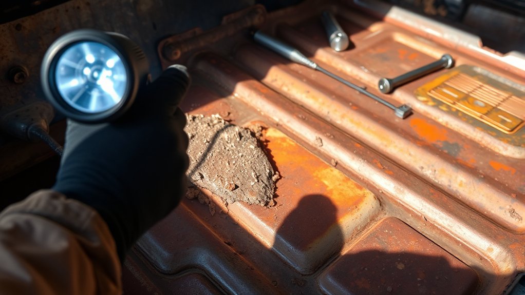 identifying rust for repairs