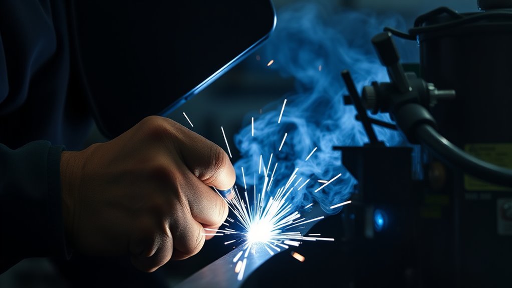 incorrect polarity disrupts welding