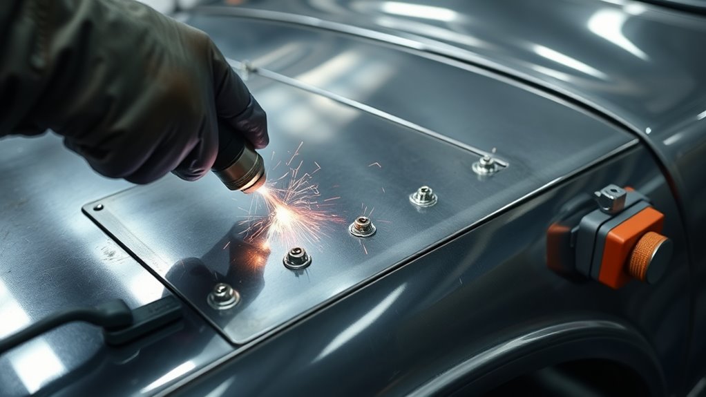 intermittent welding for stability