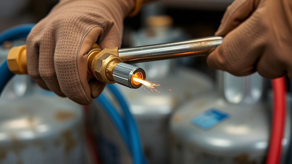 lighting and adjusting torch
