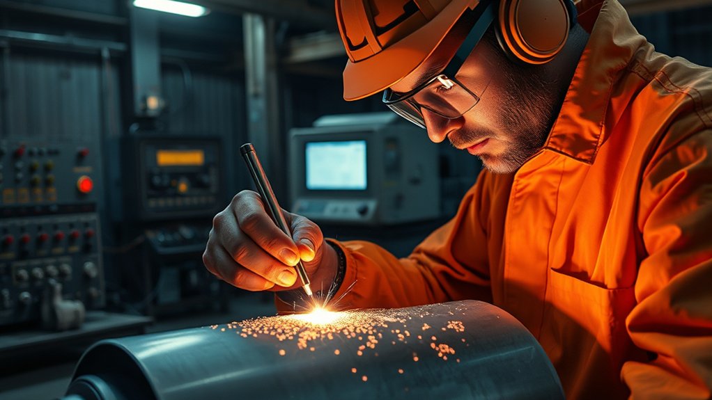 magnetic testing for flaws
