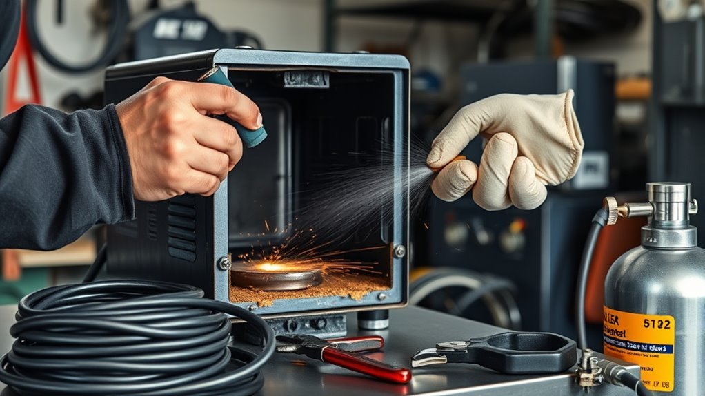 maintain and clean welder