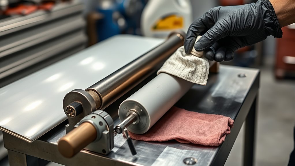 maintain and lubricate roller