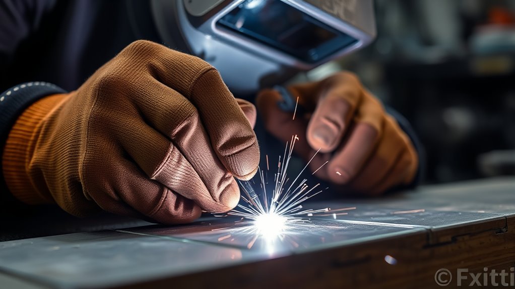 manage heat during tack welding