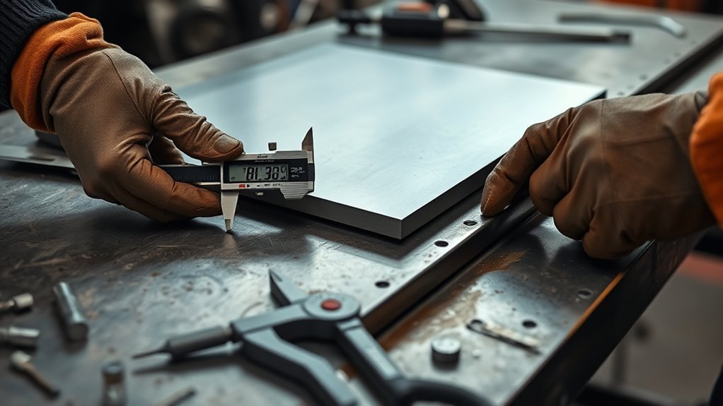 measuring sheet metal thickness