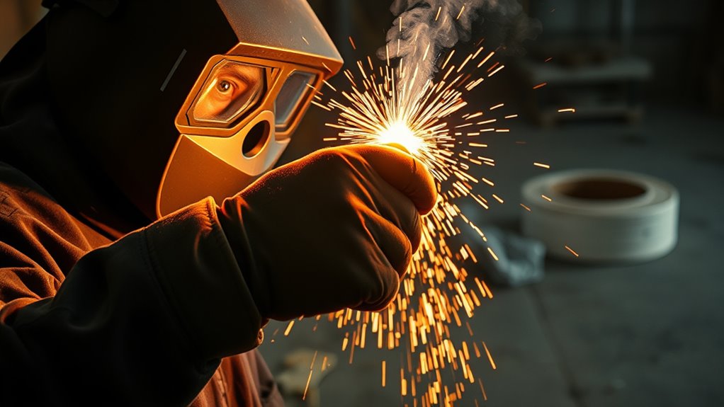 overhead welding gravity management