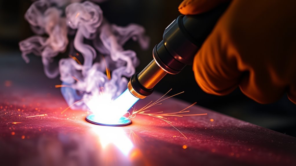 oxygen rich gas welding flame