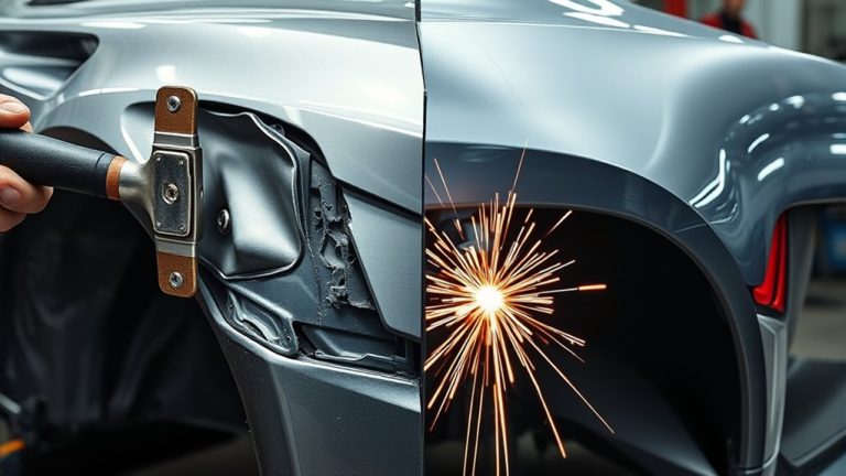 panel beating or welding