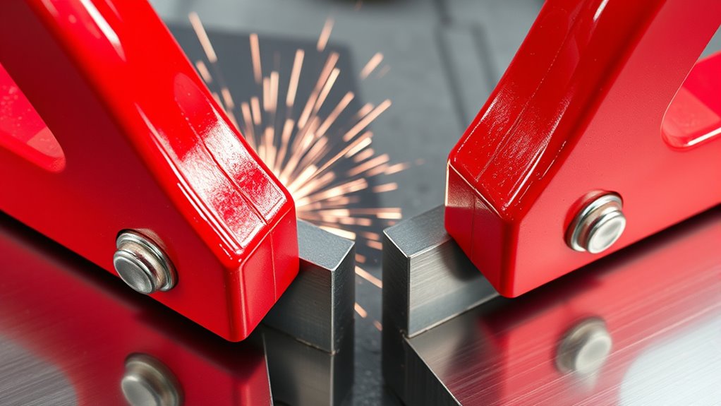 precision alignment with welding magnets