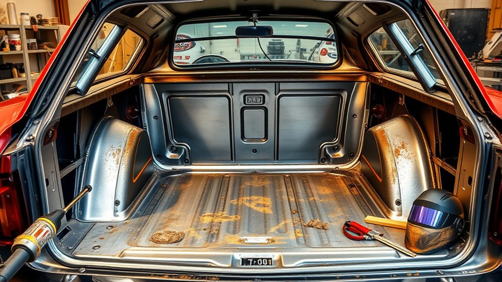prepare car for welding