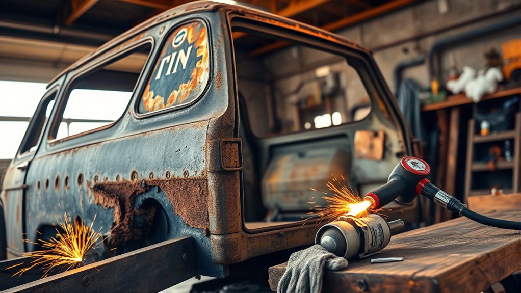 prepare frame for welding