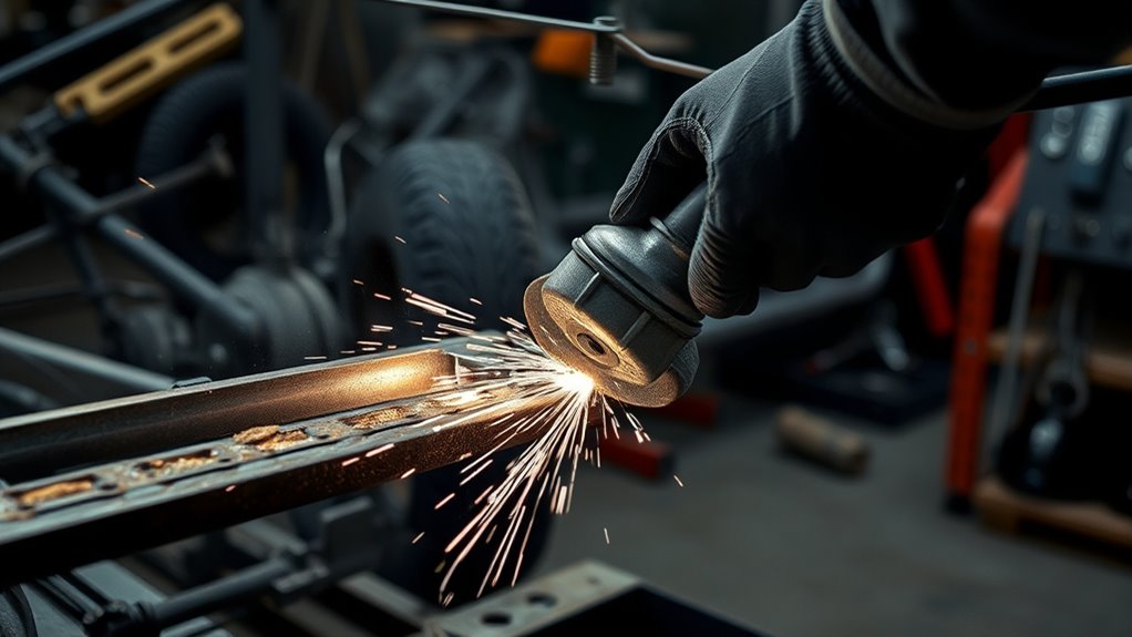 prepare frame rail carefully