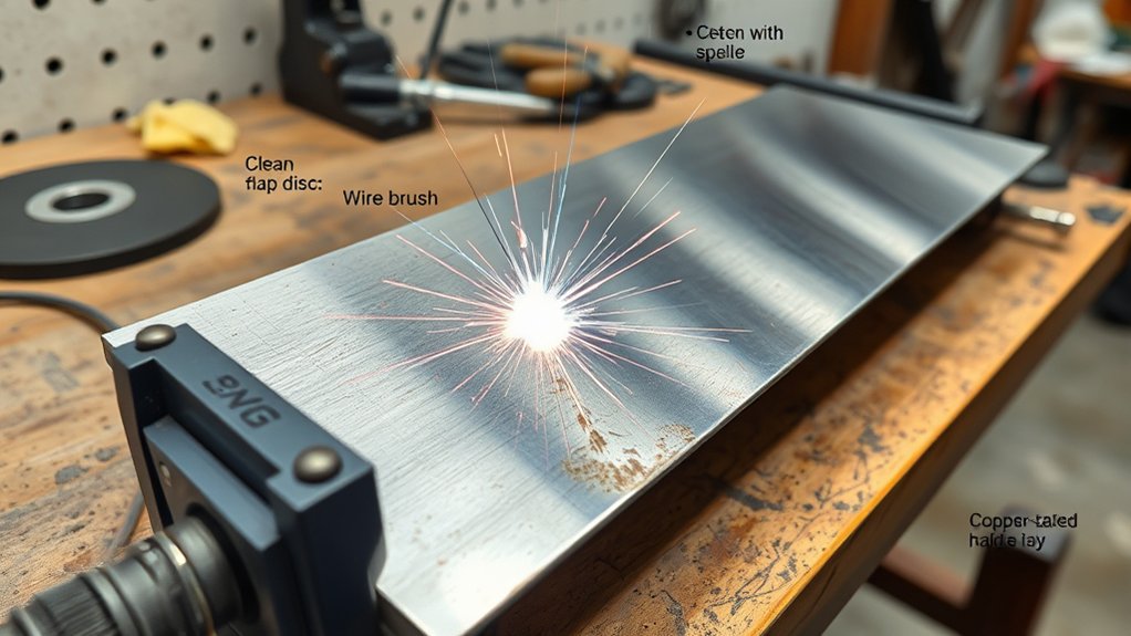 prepare metal for welding