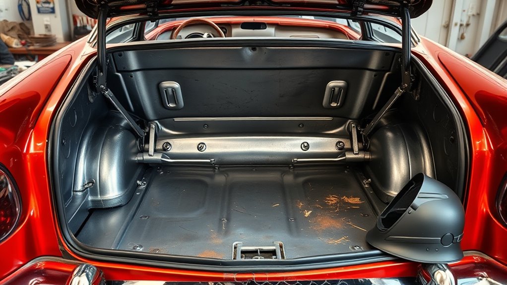 prepare trunk floor for welding
