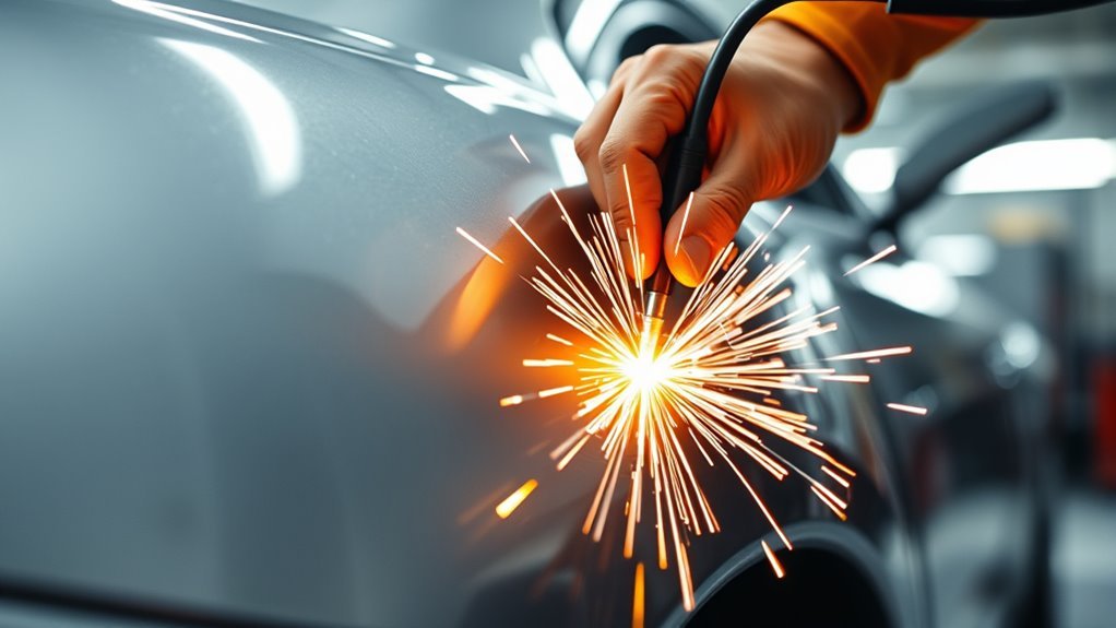 proper car panel welding