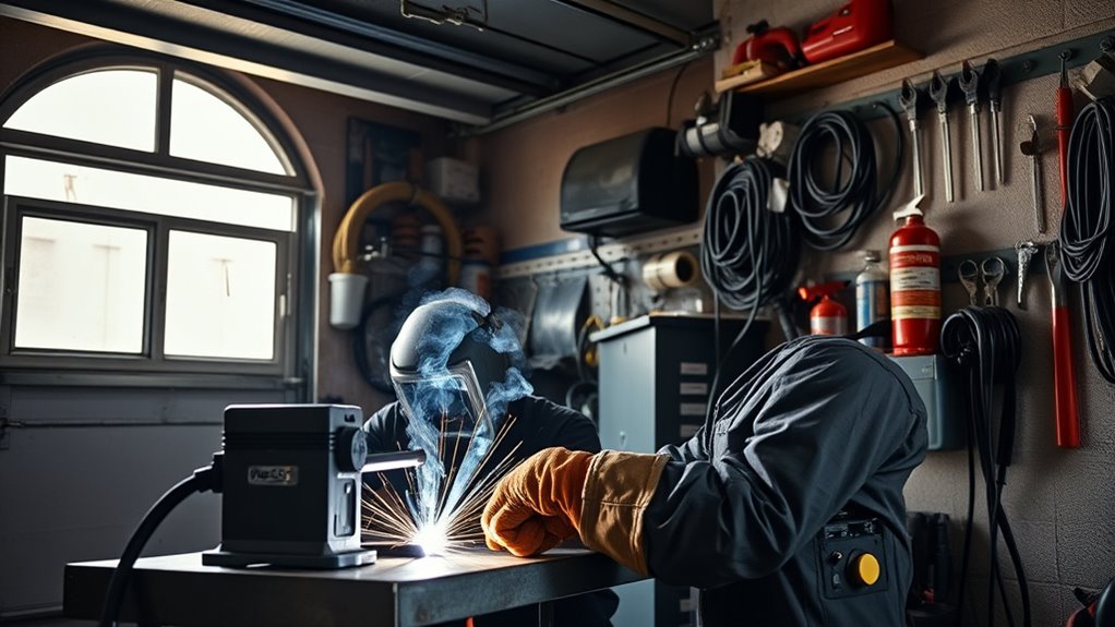 safe organized welding workspace