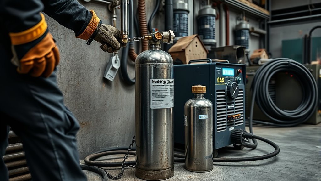 safely replace gas cylinder
