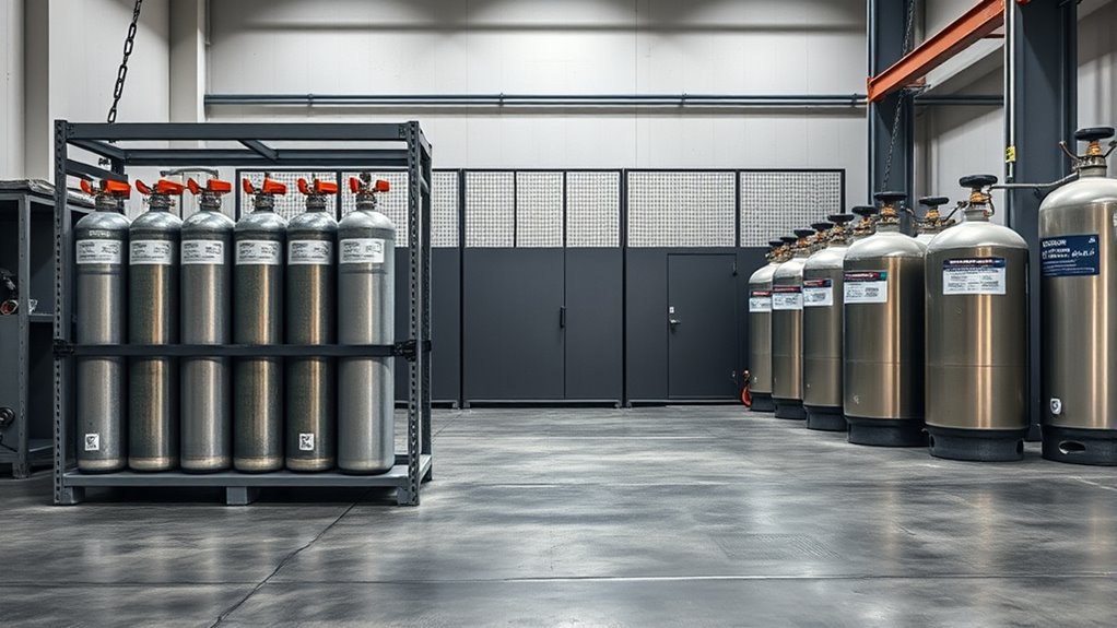 securely store co2 tanks