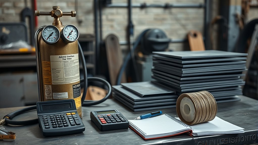 shielding gas cost calculation